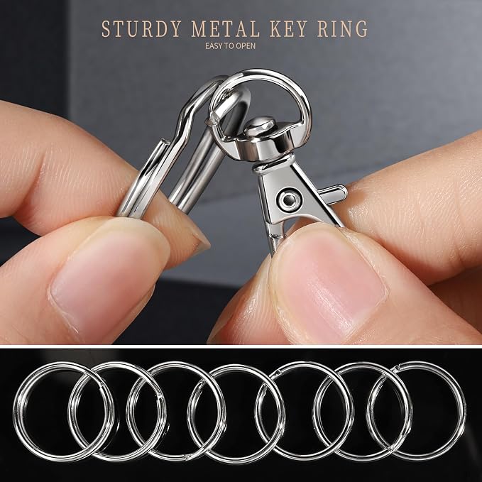 LEOBRO 100PCS Keychain Clip and Key Ring, Lobster Claw Clasps, Key Chain Rings - Image 5