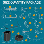Peg Board Kit, Includes Pegboard and Accessories, - Image 3