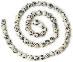 60PCS 6mm Natural Dalmatian Stone Round Loose Beads - Image 2