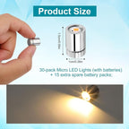20pcs Miniature LED Lights, Warm White Micro LED Lights - Image 2