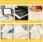 Flasoo Heat Transfer Vinyl Rolls, Compatible - Image 6