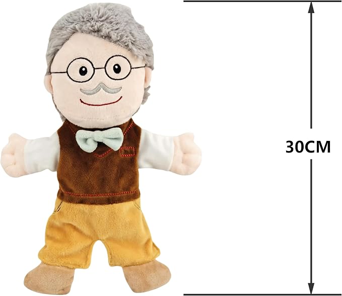 Family Hand Puppets for Kids, Includes Grandpa, Birthday Gifts - Image 2