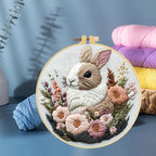 Punch Needle Kits Rabbit in Flowers Embroidery Starter Set - Image 6