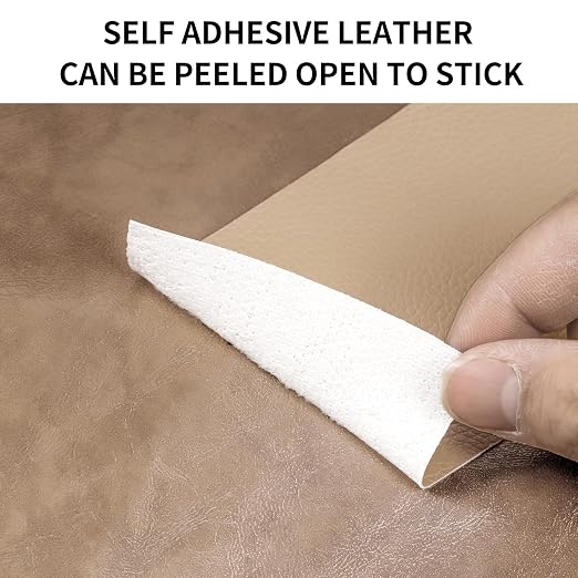Leather Repair Patch Tape, Dark Beige 3 x 61 Inches Self Adhesive Leather - Image 3