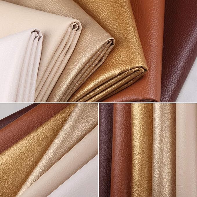 ZIIYAN 24 Pieces 8"x13.4" Colored Faux PU Leather Sheets Upholstery Crafts - Image 4