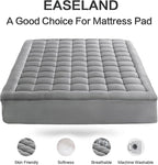 EASELAND California King Mattress Pad Pillow Top Mattress Cover Quilted Fitted - Image 2