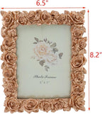 Coshar Picture Frames Rose Gold 5x7 Inch Rustic Photo Frame | Glass Front - Image 2