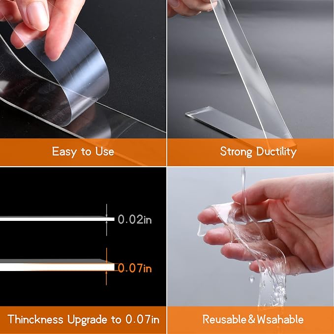 Yeefeoch Double Sided Tape Heavy Duty, mounting Picture Hanging Adhesive Strips - Image 3