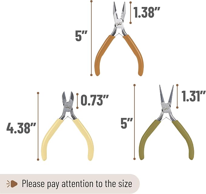 Mr. Pen- Pliers for Jewelry Making, 3 Pack, Chain Nose | Round Nose Pliers Set - Image 3