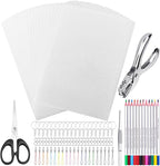 shynek Shrinky Plastic Sheets Keychain Kit, Hole Punch, Scissors by shynek