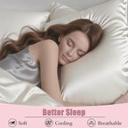 Mulberry Silk King Size Pillow Cases Set of 2, Ultra Smooth Soft Breathable - Image 4