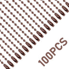 Lemonkey 100Pcs Ball Beads Chains Bulk, Coffee Keychains Rings Metal Chains - Image 4