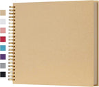 potricher 12 x 12 Inch Large DIY Scrapbook Photo Album 80 Pages Thick Kraft by potricher
