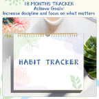 Thboxes Writable Habit Tracker Calendar, Undated 18 Months Daily, Monthly Habit - Image 7