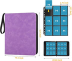 GERMUN 3 Ring 9 Pocket Zipper Card Binder, 720 Double Sided Standard PU Trading - Image 2