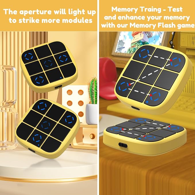 KOQQQ Rechargeable Tic-Tac-Toe Bolt Game, Upgraded 4-in-1 Handheld Puzzle - Image 5