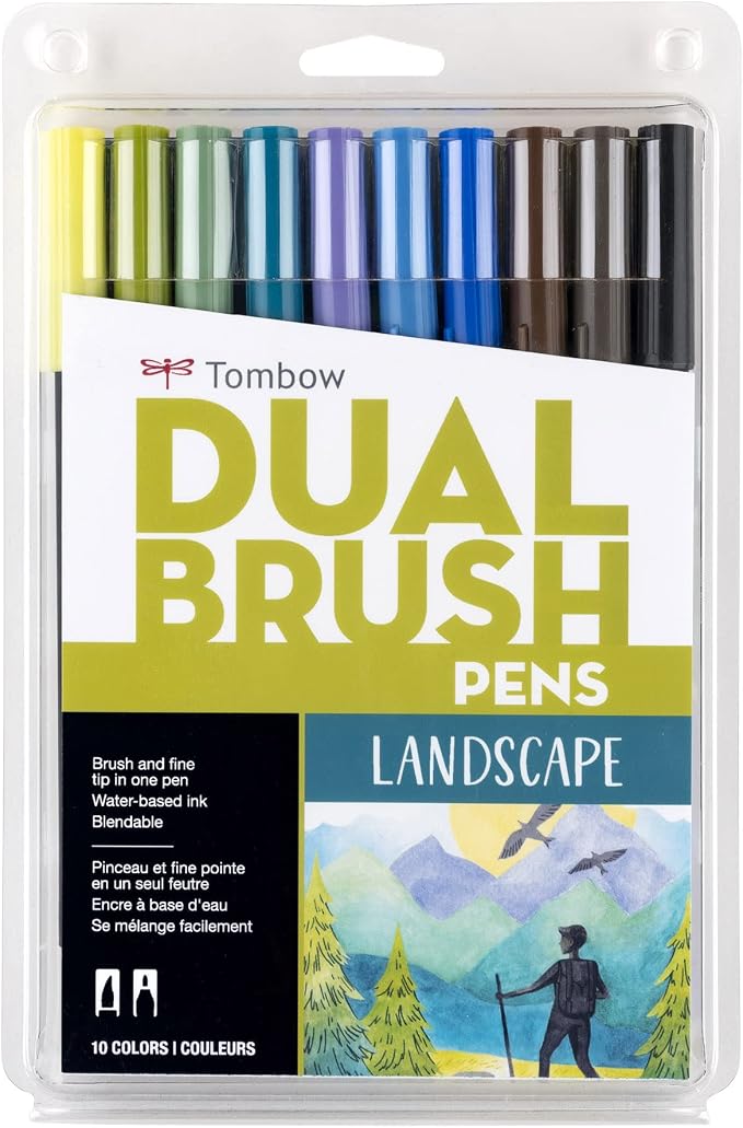 Tombow 56169 Dual Brush Pen Art Markers, Brush and Fine Tip Markers by Tombow