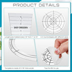 5 Pcs Acrylic Quilting Template Ruler 10 Inch Dresden Plate Template - Image 3