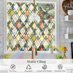 Window Privacy Film, Stained Glass Decorative Static Cling UV & Heat Blocking - Image 5