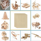 Unfinished Wood Pieces, Thin Plywood Wood Sheets - Image 7