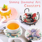 8 PCS Diamond Art Coasters Kits Dragon Book Diamond Painting Coaster | Diamond - Image 4
