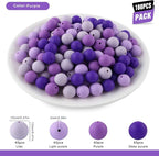 160Pcs Silicone Beads 12mm Mix Color, Bulk Silicone Beads 12mm - Image 2