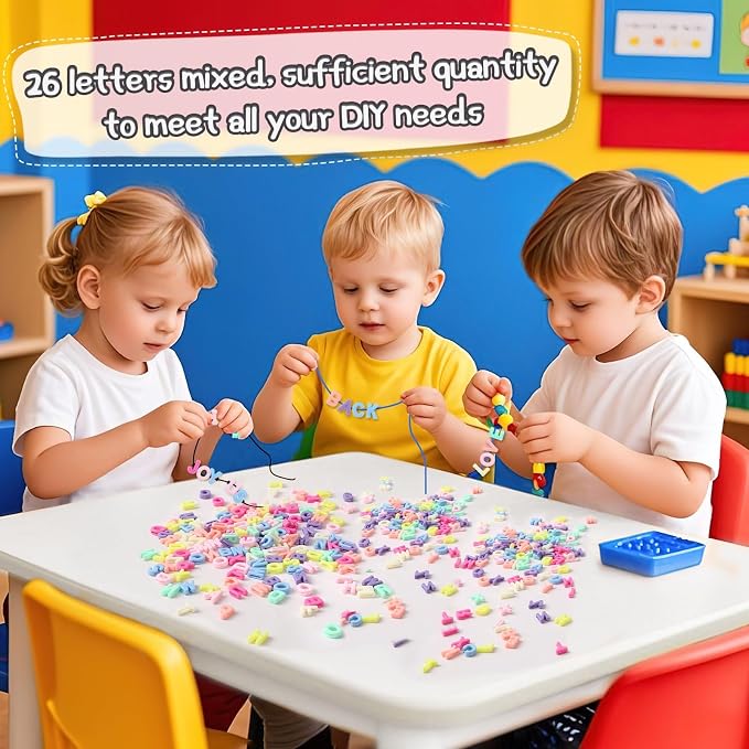 Augshy 700Pcs Large Alphabet Letter Beads - Image 6