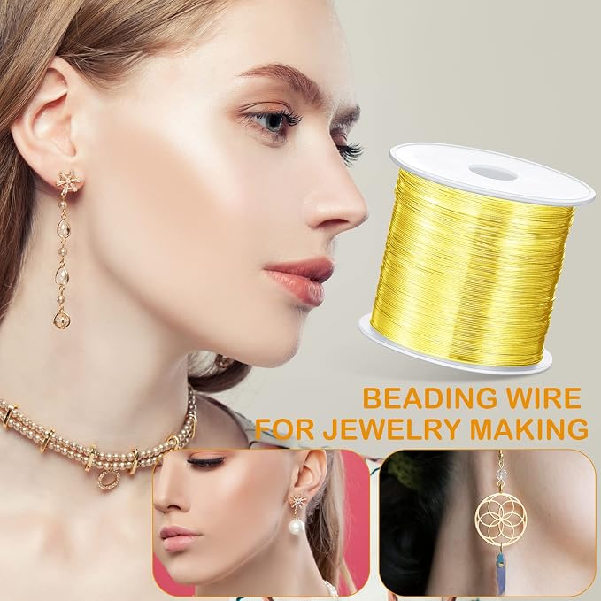 Funrous 5 Rolls 5 Size Jewelry Wire 18, 26 Gauge Copper Wire Kit Jewelry - Image 5