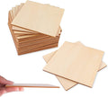 50 Pack Unfinished Wood Squares 4"x4"x1/8" Blank Thin Basswood Sheets by SuperZOutlet