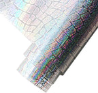HYANG Transparent Stone PVC Super Clear Holographic Vinyl Faux Leather Sheets 1 by HYANGHAVEPUPVCALLLEATHER