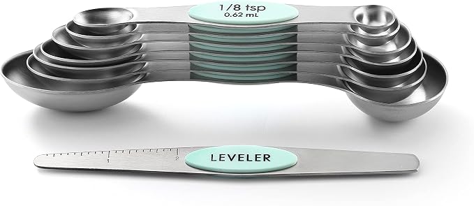 Spring Chef Stainless Steel Magnetic Measuring Spoons Set of 8 - Image 8