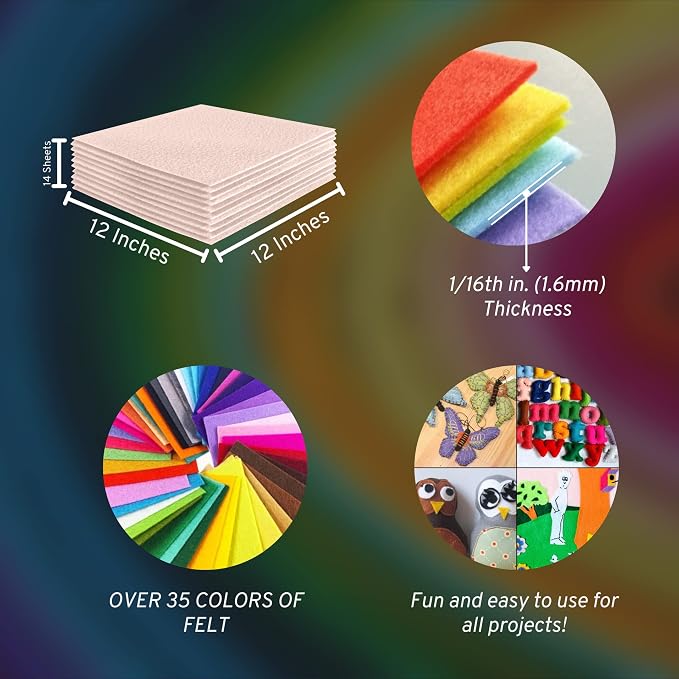 FabricLA Acrylic Felt Sheets for Crafts - Image 3
