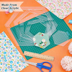 BENECREAT 5 Sizes Hexagon Quilting Template, Acrylic Intricate Sewing Machine - Image 5