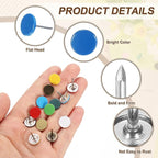 uxcell 150Pcs Upholstery Tacks, 11mmx17mm Flat Head Thumb Tack Decorative - Image 3