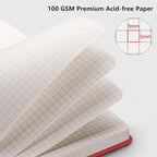 RETTACY Graph Grid Paper Notebook, 192 Pages, A5 Size | 5 Squares per Inch - Image 3