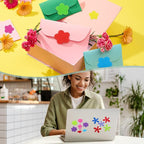 PATIKIL Foam Stickers, 4 Pack 192Pcs EVA Self Adhesive Foam Shape Sticker Craft - Image 5