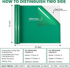 PU Heat Transfer Vinyl Green, 12Inches×20FT Iron on - Image 2
