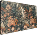 Boho Aesthetic Desk Mat Wildflowers Large Mouse Pad Gaming Pad, XXL Keyboard by Mechanical+Cattle