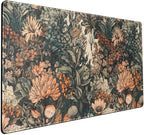 Boho Aesthetic Desk Mat Wildflowers Large Mouse Pad Gaming Pad, XXL Keyboard by Mechanical+Cattle