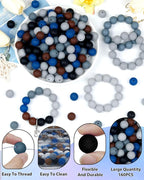 FIVEIZERO 160PCS 15mm Round Silicone Beads, Wear-resistant, Easy-clean - Image 3