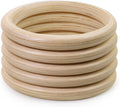FoDau770 5pcs Natural Beech Wooden Rings, Unfinished Solid Wood Rings Heavy by FoDau770