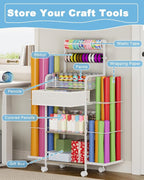 Rsaayekkt Rolling Wrapping Paper Storage Cart - Image 4