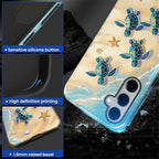 for Samsung Galaxy S23 FE Case, Sea Turtle Beach Pattern Glossy 2 in 1 - Image 4