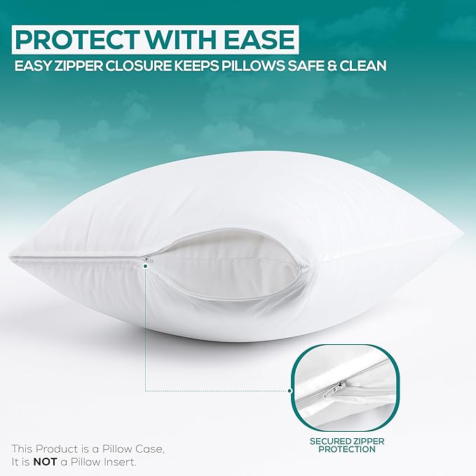 Utopia Bedding Premium 100% Waterproof Pillow Protectors - Image 4