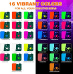 FUNKAKA Glow in The Dark & Fluorescence Heat Transfer Vinyl Bundle, 16 Pack 12" - Image 2