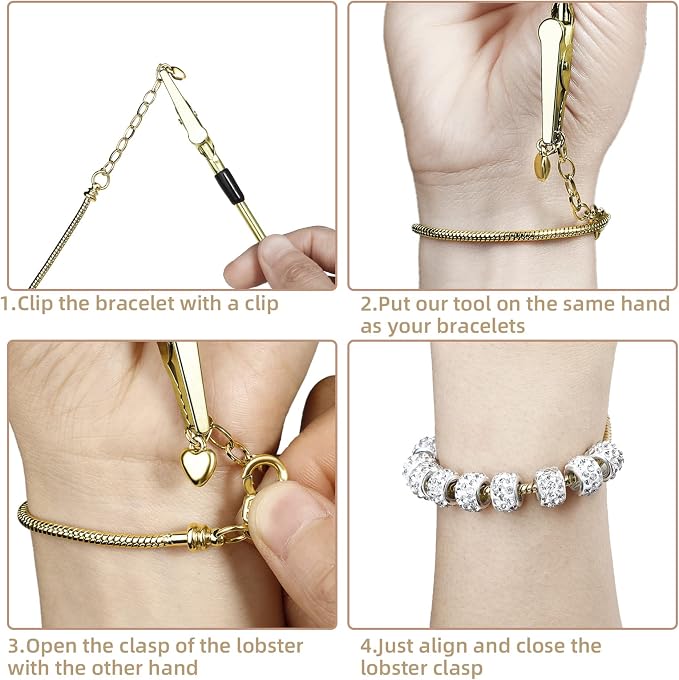 ZYEHXED 10PCS Snake Chain Charm Bracelet - Image 4