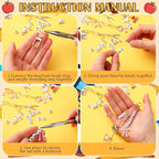 CraftyDream 558 Pcs Math Teacher Charms Keychain Making Kit Back to School - Image 3