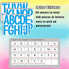 Bemeol 30 Sheets Large Letter Stickers 4 Inch Alphabet Letter Stickers Self - Image 2