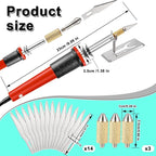 Honoson 19 Pieces Electric Hot Knife Cutter Tool, 14 Blades, 3 Chuck Sleeves - Image 2