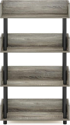 Furinno TURN-N-TUBE 4-Tier Display Shelf, Storage Shelves, Book Shelf, Open - Image 7
